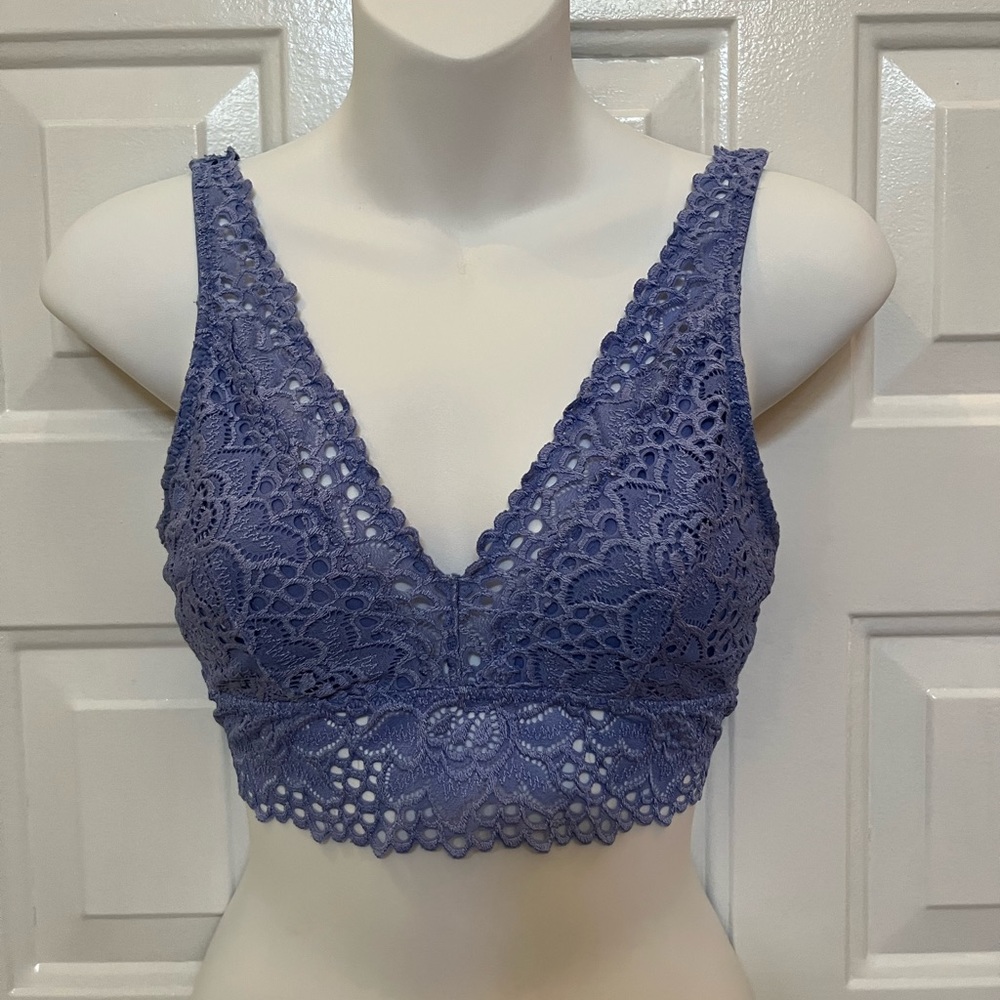 Aerie Blue lace bralette size medium